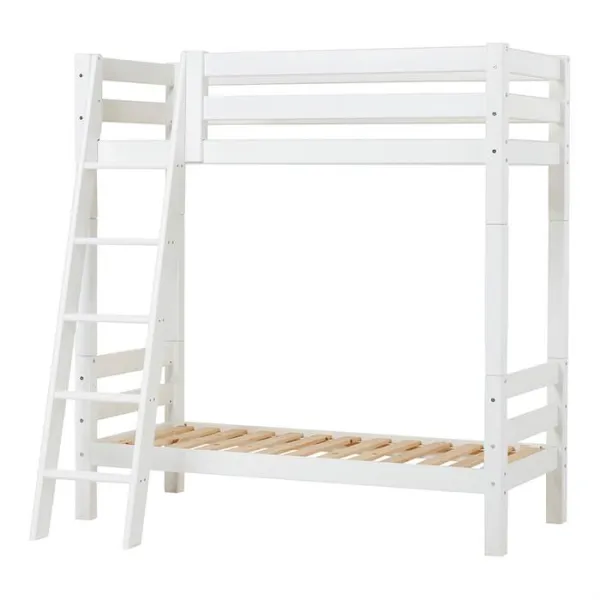 Hoppekids ECO Luxury hög våningssäng med sned stege - 70 x 160 cm
